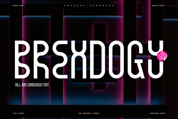 Brexdogy: A Tall Display Font for Handmade Products