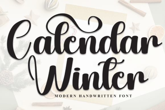 Calendar Winter: A Handwritten Font for Digital Campaigns
