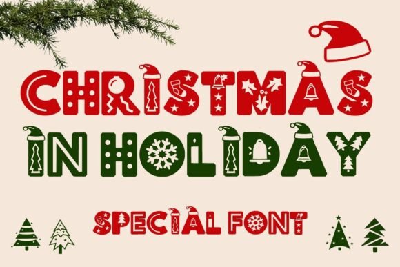 Christmas in Holiday: A Festive Decorative Font for Digital Designers