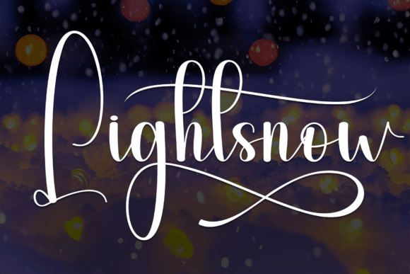Lightsnow: A Handwritten Display Font for Crafters and Product Creators