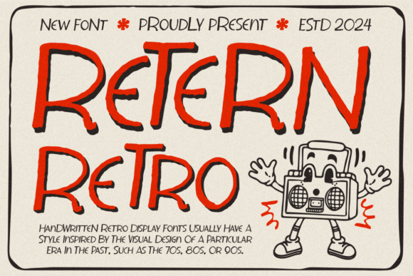 Retern Font: Handwritten Retro Charm for Handmade Labels