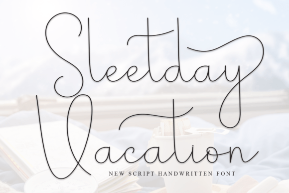Sleetday Vacation Font: A Hand-Drawn Typeface for Handmade Products