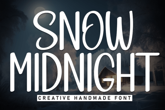 Snow Midnight: A Handwritten Display Font for Warm Digital Branding