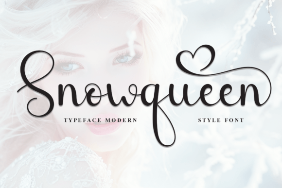 Snowqueen Font: A Handwritten Display Typeface for Digital Design