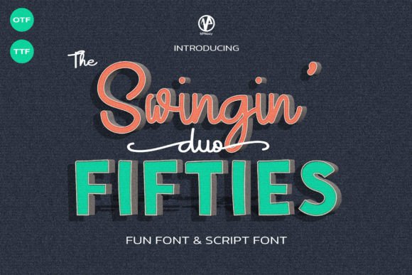 Swingin Fifties Duo: A Timeless Script Font for Web Design