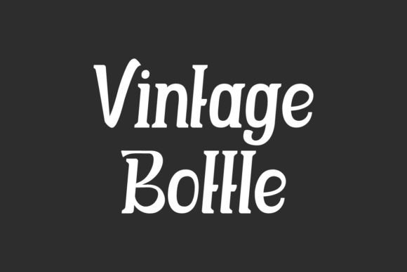 Vintage Bottle: A Serif Font with Timeless Charm